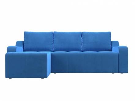 Угловой диван Элида   Велюр Голубой левый угол фото