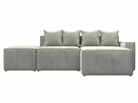 Диван угловой модульный Лига-063 угол правый Велюр TOWER 01 молочный фото