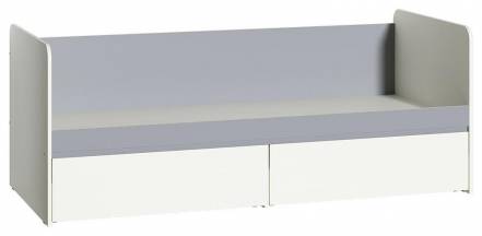 Кровать Торонто без обивки серый/белый 800x1900, щит-основание, изголовье жесткое фото