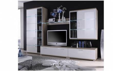 Стенка Глянец 24 Шxгxв 3000 450 2100 Мегамебель фото