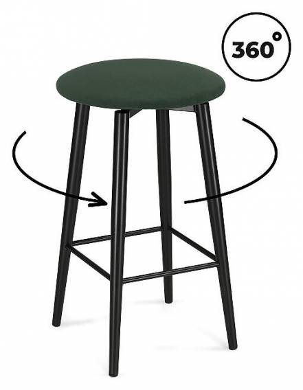 Барный стул Гангток крутящийся изумруд / черный матовый photo Барный стул Гангток крутящийся изумруд / черный матовый фото