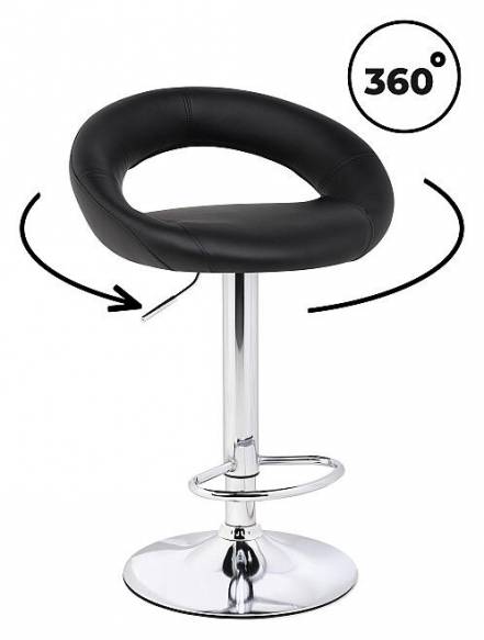 Барный стул Oazis black / chrome фото