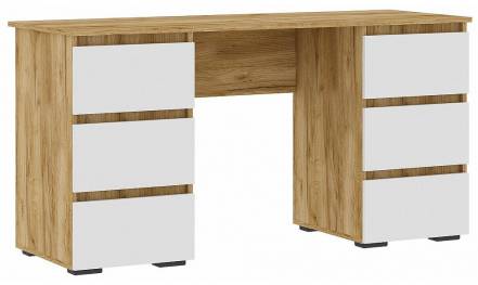 Компьютерный стол Элла ПС 02 белый / дуб крафт золото фото