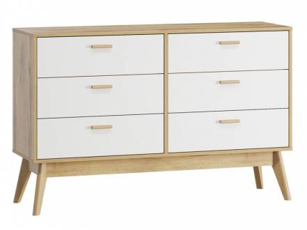 Комод Нордик-6 Wood White фото