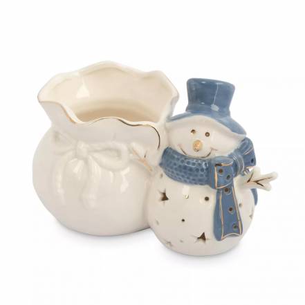 Конфетница Anna Lafarg снеговик с мешком 17х11 см фото