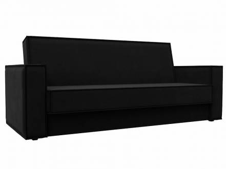 Диван-книжка Куба Микровельвет Чёрный photo Диван-книжка Куба Микровельвет Чёрный фото