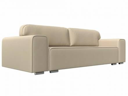 Прямой диван Лига-029 Экокожа Бежевый фото