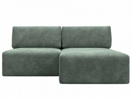 Диван угловой модульный Лига-060 НПБ угол универсальный Велюр BRUT 08 зеленый фото