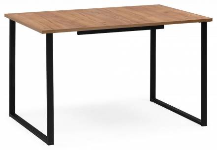 Стол деревянный Лиман 117 (157) x 77 дуб крафт золотой / черный матовый фото