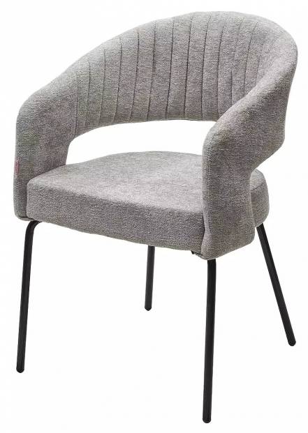 Стул SNUG 3018-03 светло-серый, шенилл / черный каркас фото