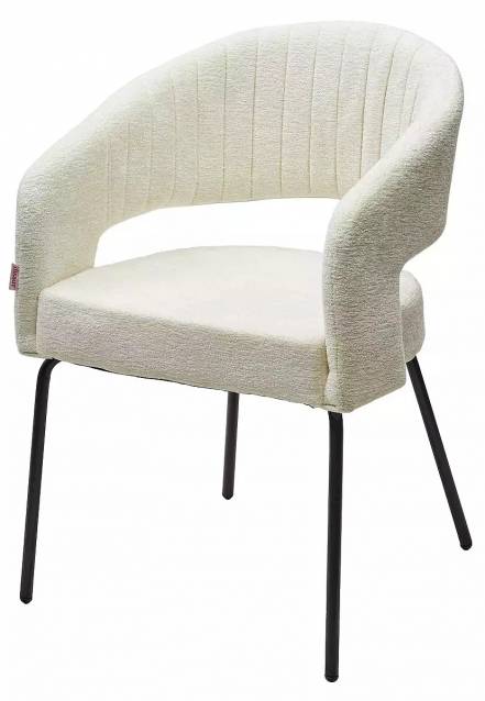 Стул SNUG 3018-01 белый, шенилл / черный каркас фото