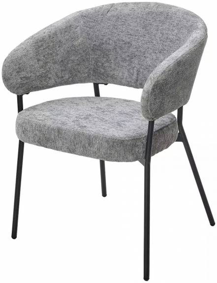 Стул SAGE 3018-17 серый, шенилл / черный каркас фото