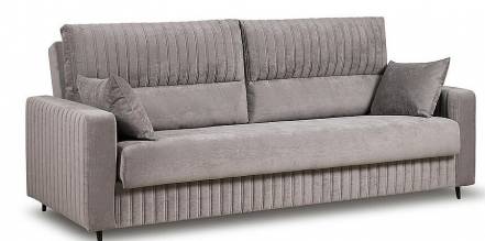 Диван-кровать Изабель Велюр Романс вижион (серо-бежевый) ТД 737 фото