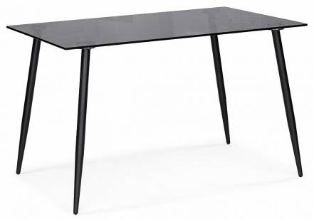 Стол стеклянный Smoke 120х80х75 clear gray / black photo Стол стеклянный Smoke 120х80х75 clear gray / black фото