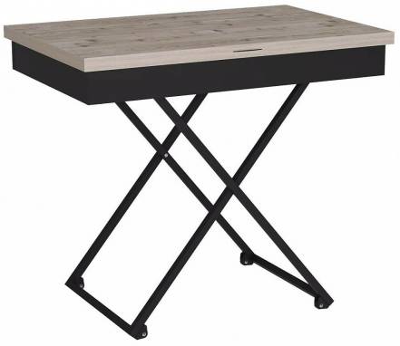 Стол универсальный трансформируемый Калифорния АНДРЭ Loft ЛДСП винтаж/черный фото