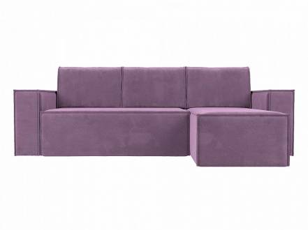 Угловой диван Куба Микровельвет Сиреневый правый угол photo Угловой диван Куба Микровельвет Сиреневый правый угол фото