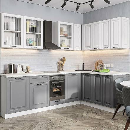 Кухня Ницца Royal 02 Blanco Magnum 2140 2550 1600 600 фото