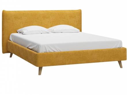 Кровать Кьево 140 Velvet Yellow фото