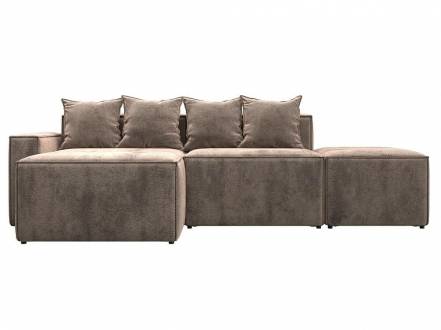 Диван угловой модульный Лига-063 угол левый Велюр TOWER 05 бежевый фото