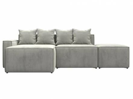 Диван угловой модульный Лига-063 угол левый Велюр TOWER 01 молочный фото