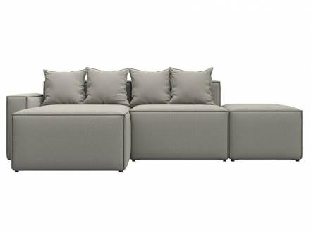 Диван угловой модульный Лига-063 угол левый Рогожка Амур 02 бежевый фото