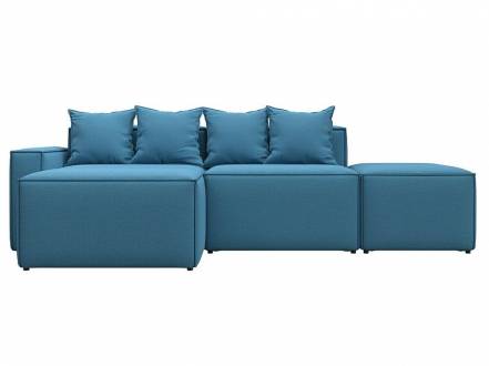 Диван угловой модульный Лига-063 угол левый Рогожка Амур 10 голубой фото