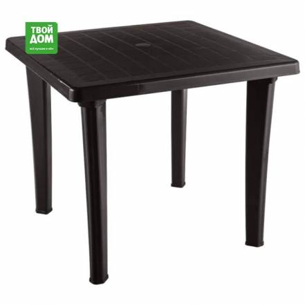 Стол Элластик пласт Элластик квадратный антрацитовый 85х85х74 см photo Стол Элластик пласт Элластик квадратный антрацитовый 85х85х74 см фото