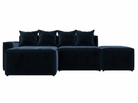 Диван угловой модульный Лига-063 угол левый Велюр TOWER 13 синий фото