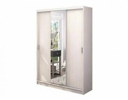 Шкаф-купе 2000x600x2200 Альянс Сандал светлый зеркало, ЛДСП photo Шкаф-купе 2000x600x2200 Альянс Сандал светлый зеркало, ЛДСП фото