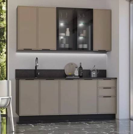 Кухня Николь 2 0 900 490 Графит Кастилло photo Кухня Николь 2 0 900 490 Графит Кастилло фото