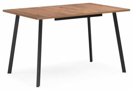 Стол деревянный Кортни 117 (157) x 77 дуб крафт золотой / черный матовый фото