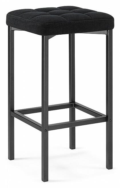 Барный стул Лофт микровелюр катания блэк / черный матовый фото