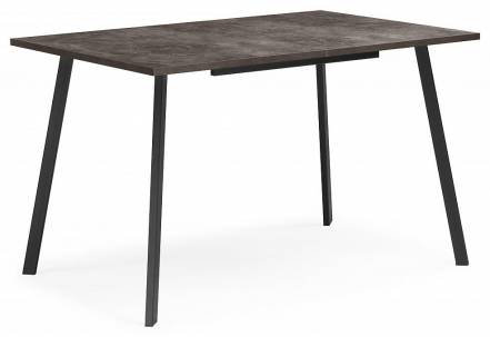 Стол деревянный Кортни 117 (157) x 77 бетон темный / черный матовый фото