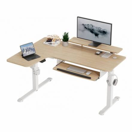 Стол Eureka Ergonomic Ehd L60 L Shaped Standing Desk Maple Left фото
