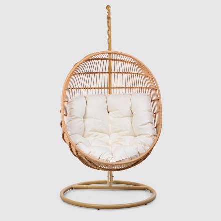 Кресло-гамак подвесное Tengorattan бежевое 100х71х124 см фото