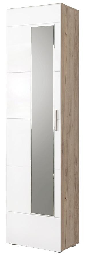 Шкаф для одежды 08.122 Лайн Дуб Крафт серый/Белый глянец фото