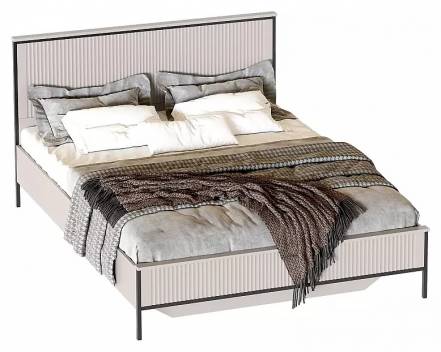 Кровать Нора велюр персидский жемчуг/персидский жемчуг без подъёмного механизма 1400x2000, изголовье мягкое фото