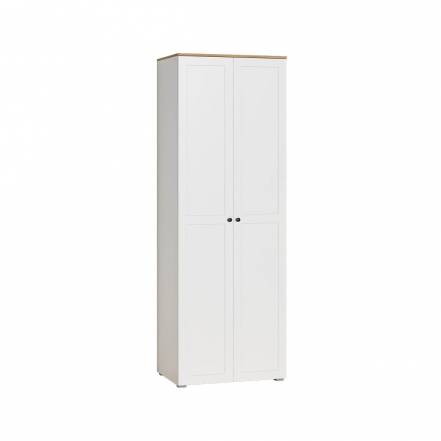 Шкаф Остин 13.224, белая шагрень, дуб золотой крафт фото