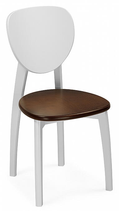 Стул деревянный Окава белый / миланский орех photo Стул деревянный Окава белый / миланский орех фото