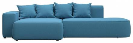 Диван угловой Лига-065 угол левый Рогожка Амур 10 голубой фото