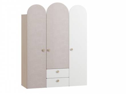 Распашной шкаф Арчи-3 Milk Plywood фото