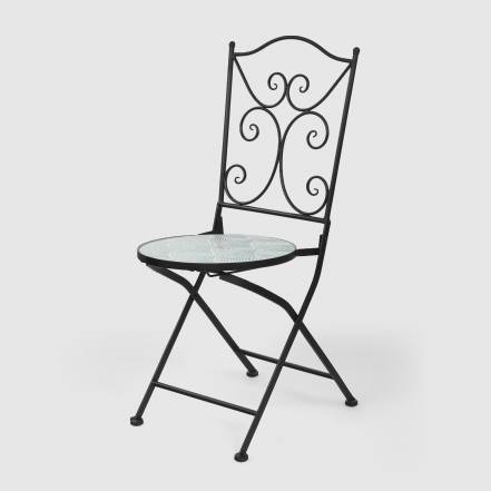 Декоративный стул Heng Yu с мозаикой Море 38х38х90 см фото