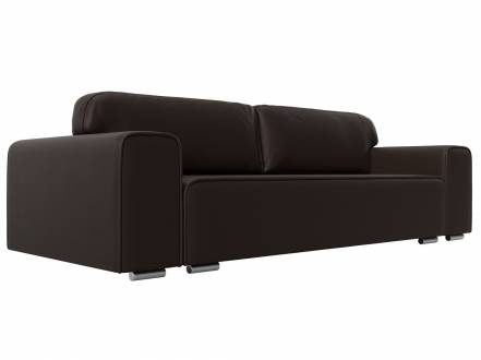Прямой диван Лига-029 Экокожа Коричневый фото
