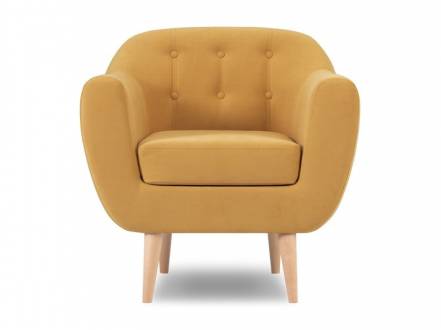 Кресло Роттердам Velvet Yellow фото