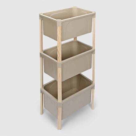 Этажерка для хранения Fixwood Fix-2017-45L бежевая 39х26х95 см фото