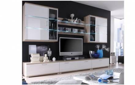 Стенка Глянец 25 Шxгxв 3000 450 2100 Мегамебель фото