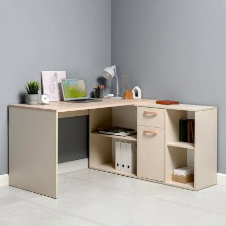 Лайт Стол письменный 03.245 F Сатин 7045 SU, Дуб эндгрейн элег. фото