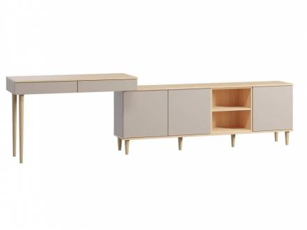 Стол-тумба Элвуд-4 Latte Plywood фото