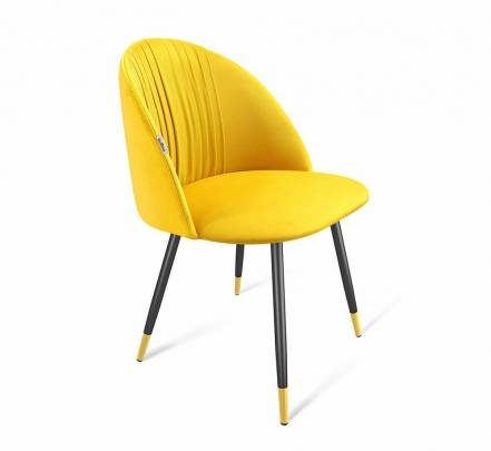 Стул SHT-ST35-1/S95-1 имперский жёлтый/чёрный муар/золото фото