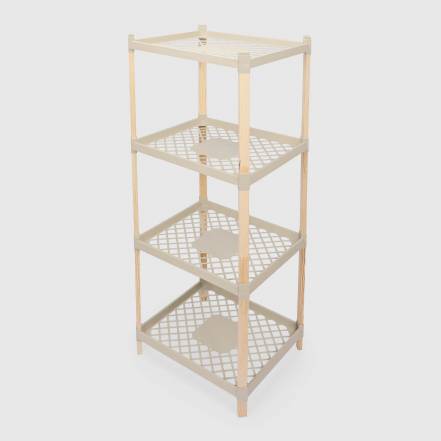 Этажерка для хранения Fixwood Fix-2000-4 бежевая 44х37х112 см фото